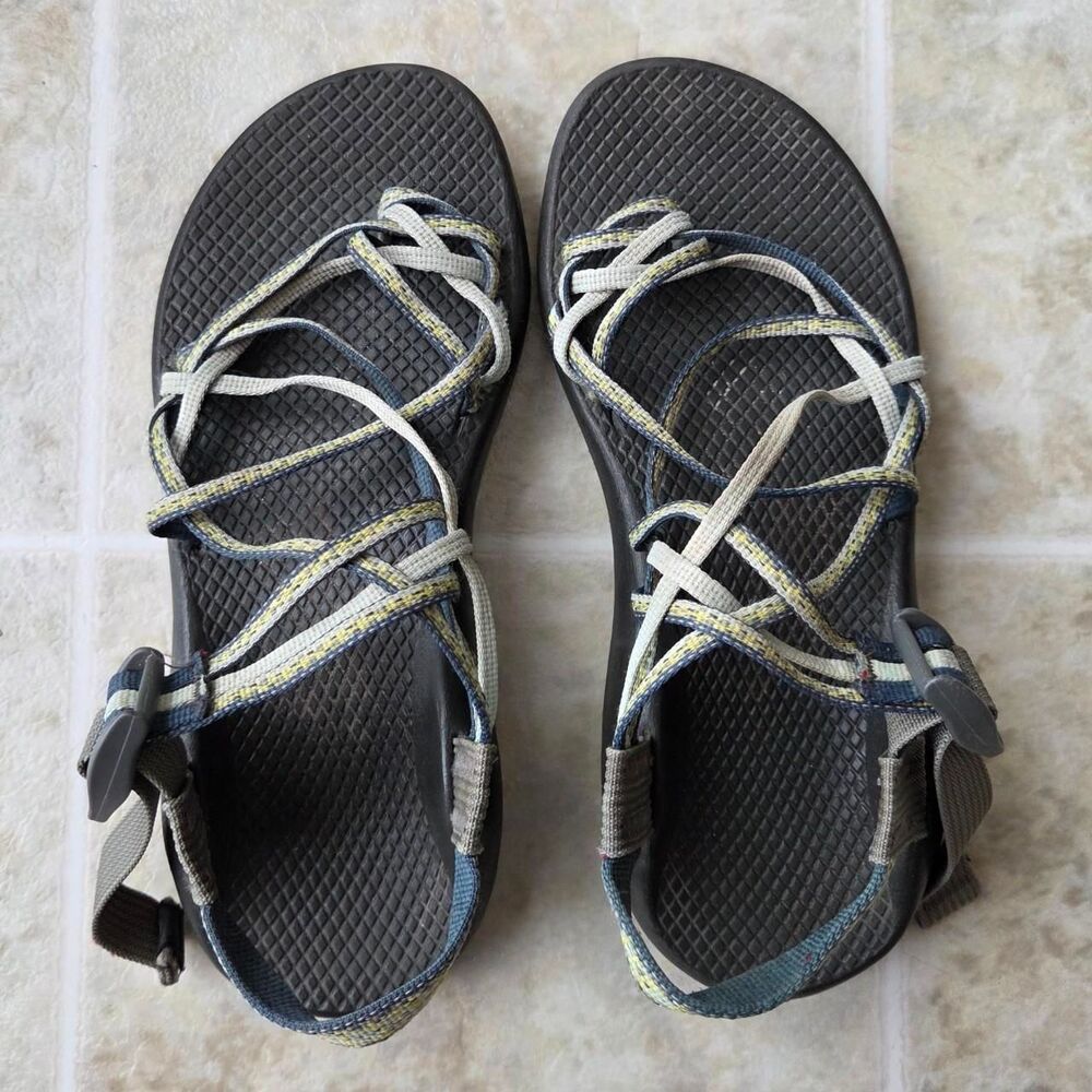Chaco Z/2 Classic sandals in blue and yellow